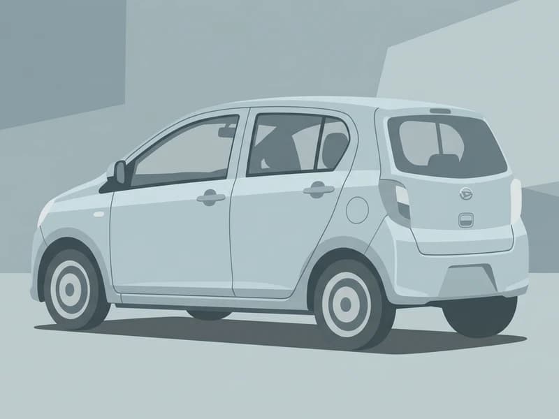 ダイハツ ミライース(LA300S/LA350S型、2011年〜)のフラットベクターイラスト