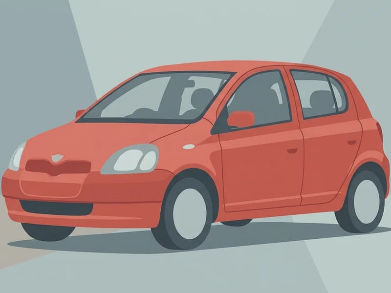 トヨタ ヴィッツ(3代目、2010〜2020年)のフラットベクターイラスト