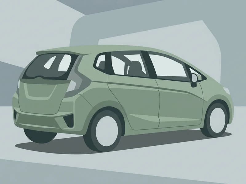 ホンダ フィット(3代目、2013〜2020年)のフラットベクターイラスト