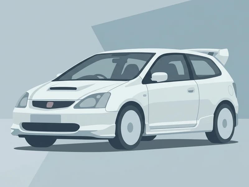 ホンダ シビック Type R(EP3)外観フラットイラスト
