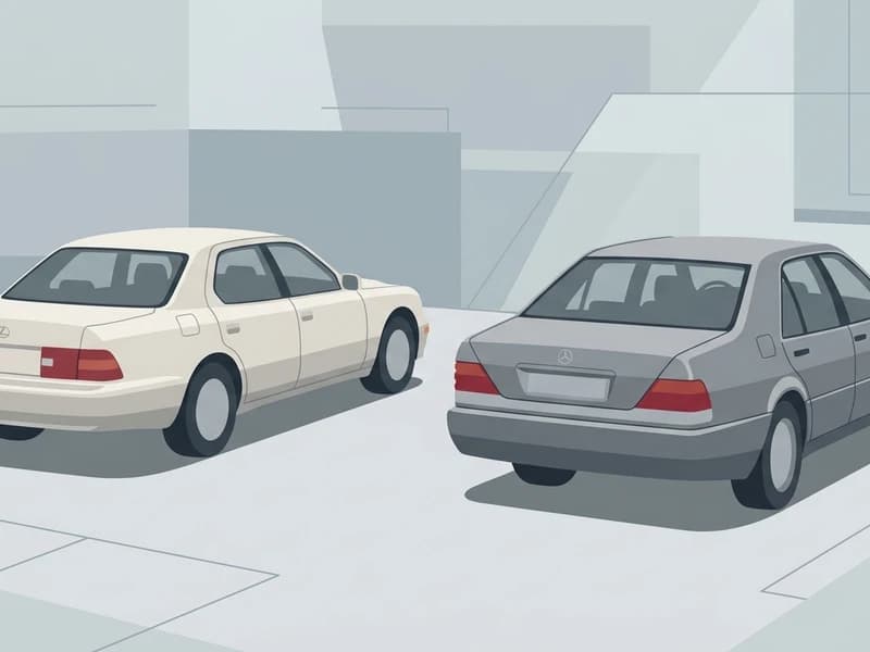 レクサス LS400とメルセデス・ベンツ W140 Sクラスが並ぶイメージ