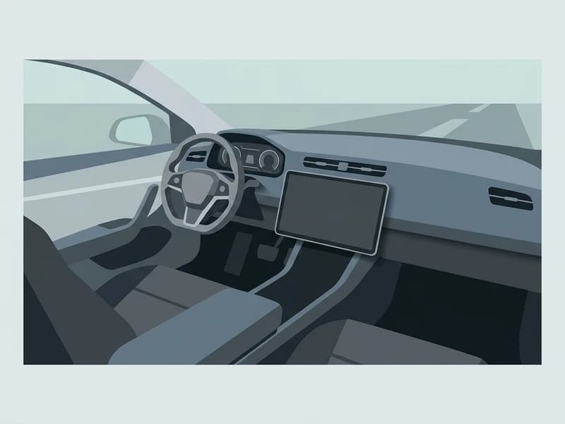 2026年型CX-5の新マツダコネクト最新世代イメージ。大型フルタッチスクリーンを持つ現代的なコックピット